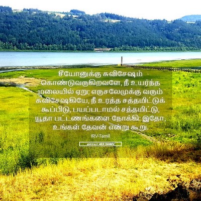 Picture 05 - ஏசாயா 40:9 TAMIRV - சீயோனுக்கு - Bible Verse Picture