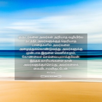 Picture 05 - ஏசாயா 42:16 TAMIRV - குருடர்களை - Bible Verse Picture