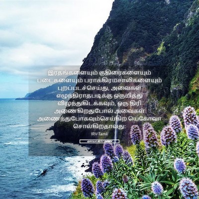 Picture 05 - ஏசாயா 43:17 TAMIRV - இரதங்களையும் - Bible Verse Picture