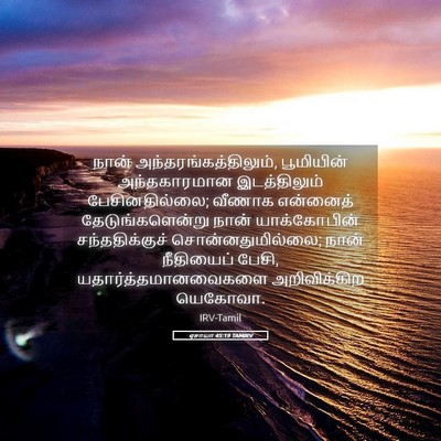 Picture 05 - ஏசாயா 45:19 TAMIRV - நான் - Bible Verse Picture