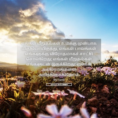 Picture 05 - ஏசாயா 59:12 TAMIRV - எங்கள் மீறுதல்கள் - Bible Verse Picture