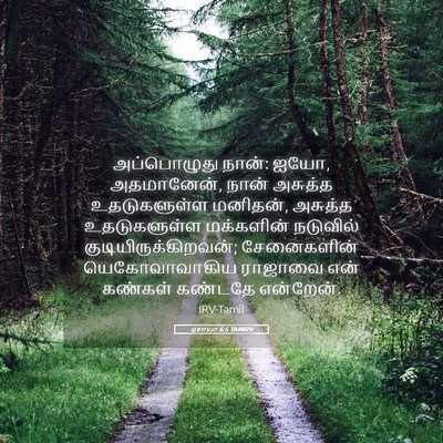 Picture 05 - ஏசாயா 6:5 TAMIRV - அப்பொழுது நான்: - Bible Verse Picture