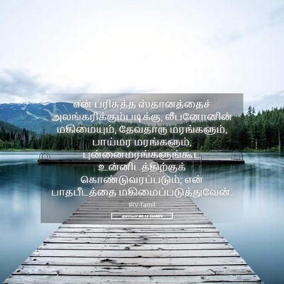 Picture 05 - ஏசாயா 60:13 TAMIRV - என் பரிசுத்த - Bible Verse Picture