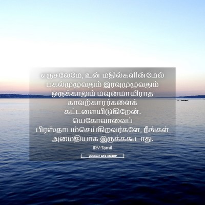 Picture 05 - ஏசாயா 62:6 TAMIRV - எருசலேமே, உன் - Bible Verse Picture