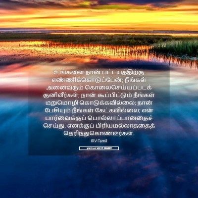 Picture 05 - ஏசாயா 65:12 TAMIRV - உங்களை நான் - Bible Verse Picture