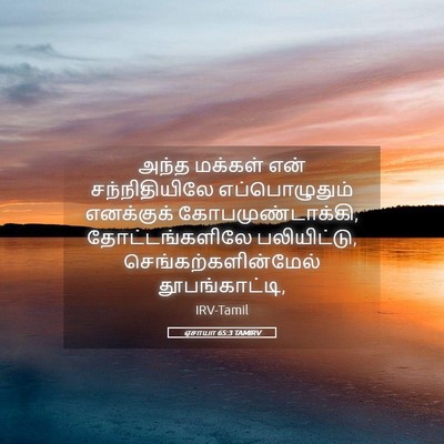 Picture 05 - ஏசாயா 65:3 TAMIRV - அந்த மக்கள் என் - Bible Verse Picture