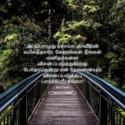 Picture 05 - ஏசாயா 7:13 TAMIRV - அப்பொழுது ஏசாயா: - Bible Verse Picture