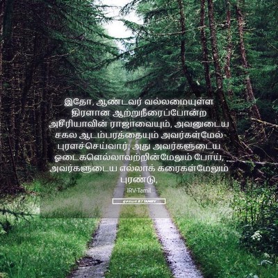Picture 05 - ஏசாயா 8:7 TAMIRV - இதோ, ஆண்டவர் - Bible Verse Picture