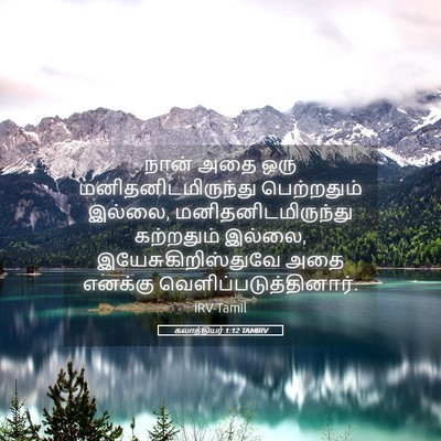 Picture 05 - கலாத்தியர் 1:12 TAMIRV - நான் அதை ஒரு - Bible Verse Picture