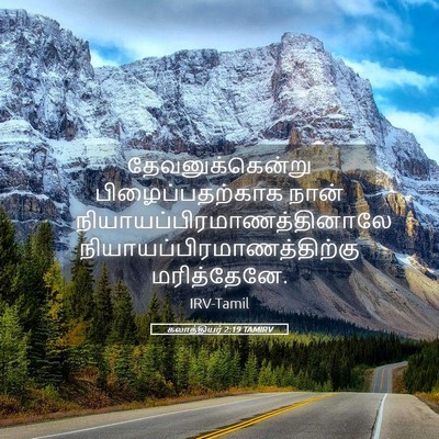 Picture 05 - கலாத்தியர் 2:19 TAMIRV - தேவனுக்கென்று - Bible Verse Picture