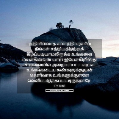 Picture 05 - கலாத்தியர் 3:1 TAMIRV - புத்தியில்லாத - Bible Verse Picture