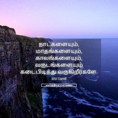 Picture 05 - கலாத்தியர் 4:10 TAMIRV - நாட்களையும், - Bible Verse Picture