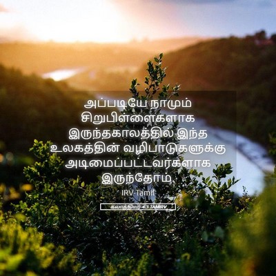 Picture 05 - கலாத்தியர் 4:3 TAMIRV - அப்படியே நாமும் - Bible Verse Picture