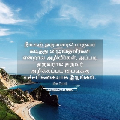 Picture 05 - கலாத்தியர் 5:15 TAMIRV - நீங்கள் - Bible Verse Picture