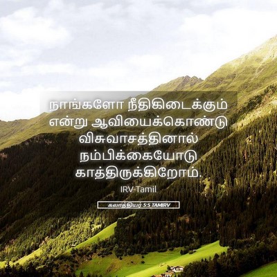 Picture 05 - கலாத்தியர் 5:5 TAMIRV - நாங்களோ - Bible Verse Picture