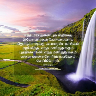 Picture 05 - கொலோசெயர் 1:28 TAMIRV - எந்த மனிதனையும் - Bible Verse Picture