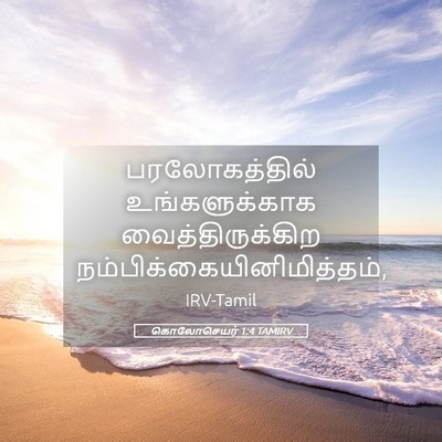 Picture 05 - கொலோசெயர் 1:4 TAMIRV - பரலோகத்தில் - Bible Verse Picture