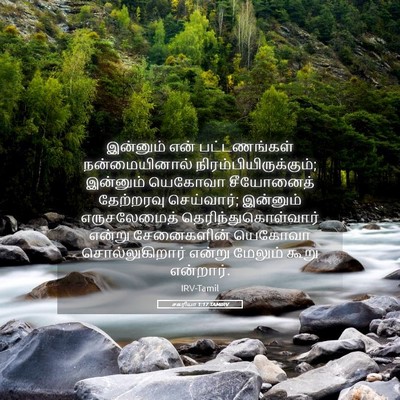 Picture 05 - சகரியா 1:17 TAMIRV - இன்னும் என் - Bible Verse Picture