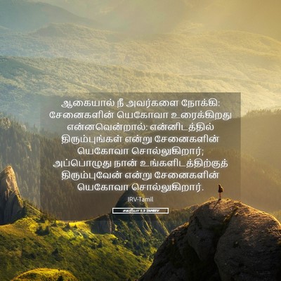 Picture 05 - சகரியா 1:3 TAMIRV - ஆகையால் நீ - Bible Verse Picture