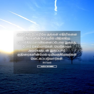 Picture 05 - சகரியா 10:5 TAMIRV - அவர்கள் போரிலே - Bible Verse Picture