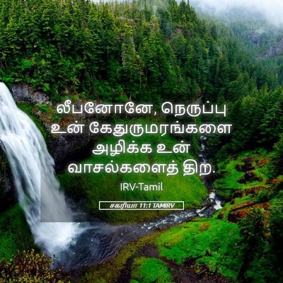 Picture 05 - சகரியா 11:1 TAMIRV - லீபனோனே, நெருப்பு - Bible Verse Picture