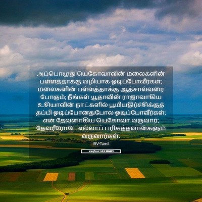 Picture 05 - சகரியா 14:5 TAMIRV - அப்பொழுது - Bible Verse Picture