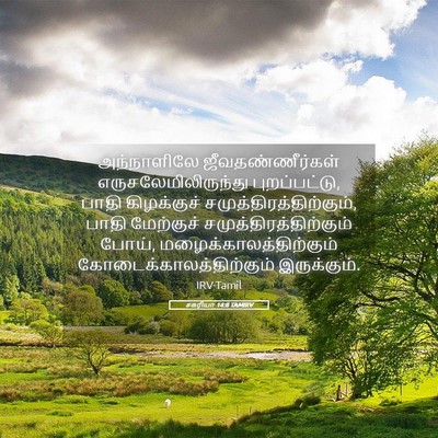 Picture 05 - சகரியா 14:8 TAMIRV - அந்நாளிலே - Bible Verse Picture