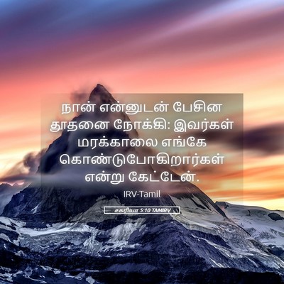 Picture 05 - சகரியா 5:10 TAMIRV - நான் என்னுடன் - Bible Verse Picture