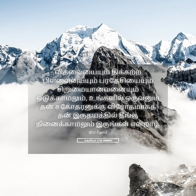 Picture 05 - சகரியா 7:10 TAMIRV - விதவையையும் - Bible Verse Picture