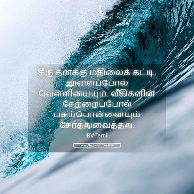 Picture 05 - சகரியா 9:3 TAMIRV - தீரு தனக்கு - Bible Verse Picture