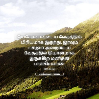 Picture 05 - சங்கீதங்கள் 1:2 TAMIRV - யெகோவாவுடைய - Bible Verse Picture