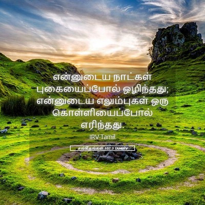 Picture 05 - சங்கீதங்கள் 102:3 TAMIRV - என்னுடைய நாட்கள் - Bible Verse Picture