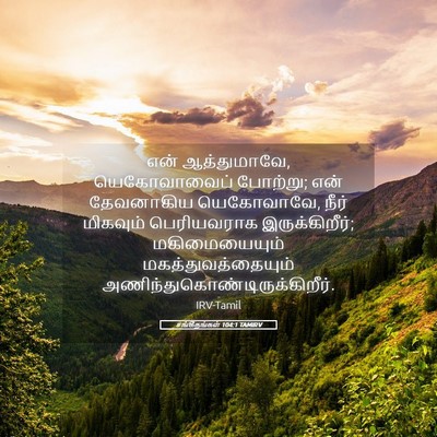 Picture 05 - சங்கீதங்கள் 104:1 TAMIRV - என் ஆத்துமாவே, - Bible Verse Picture