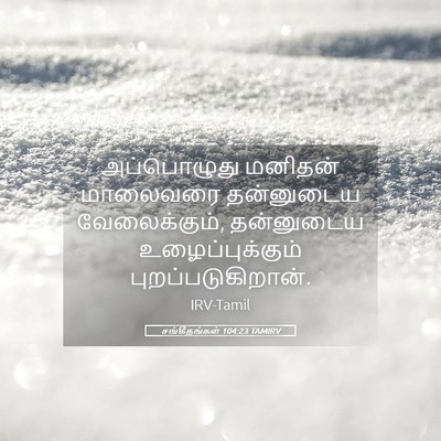 Picture 05 - சங்கீதங்கள் 104:23 TAMIRV - அப்பொழுது மனிதன் - Bible Verse Picture