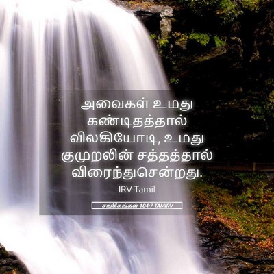 Picture 05 - சங்கீதங்கள் 104:7 TAMIRV - அவைகள் உமது - Bible Verse Picture