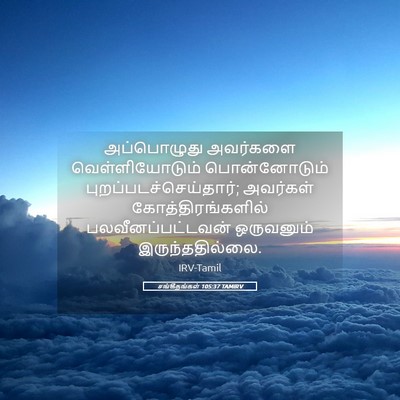 Picture 05 - சங்கீதங்கள் 105:37 TAMIRV - அப்பொழுது அவர்களை - Bible Verse Picture