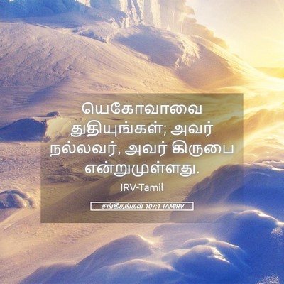 Picture 05 - சங்கீதங்கள் 107:1 TAMIRV - யெகோவாவை - Bible Verse Picture