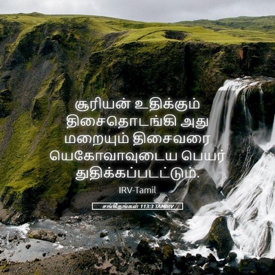 Picture 05 - சங்கீதங்கள் 113:3 TAMIRV - சூரியன் உதிக்கும் - Bible Verse Picture