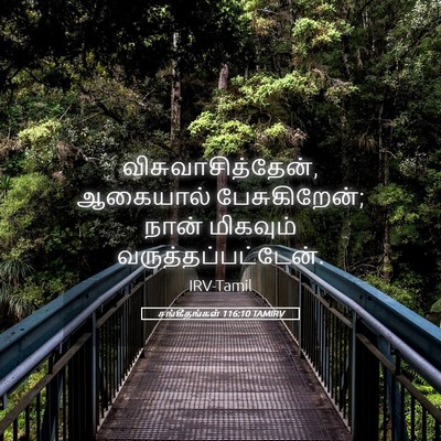 Picture 05 - சங்கீதங்கள் 116:10 TAMIRV - விசுவாசித்தேன், - Bible Verse Picture
