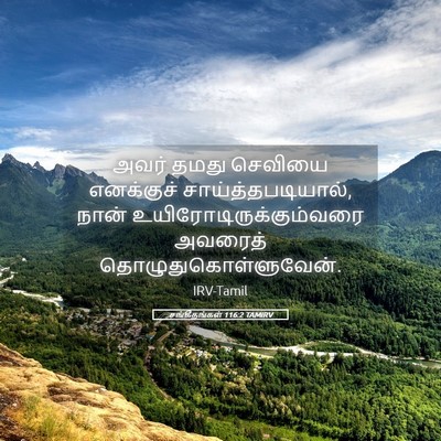 Picture 05 - சங்கீதங்கள் 116:2 TAMIRV - அவர் தமது செவியை - Bible Verse Picture