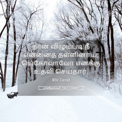 Picture 05 - சங்கீதங்கள் 118:13 TAMIRV - நான் விழும்படி நீ - Bible Verse Picture