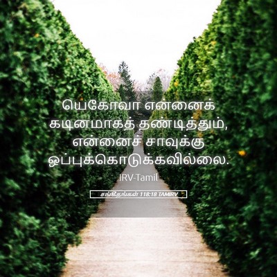 Picture 05 - சங்கீதங்கள் 118:18 TAMIRV - யெகோவா என்னைக் - Bible Verse Picture