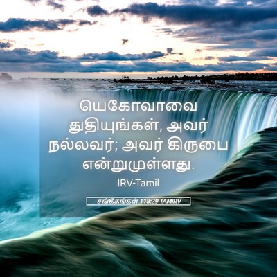 Picture 05 - சங்கீதங்கள் 118:29 TAMIRV - யெகோவாவை - Bible Verse Picture