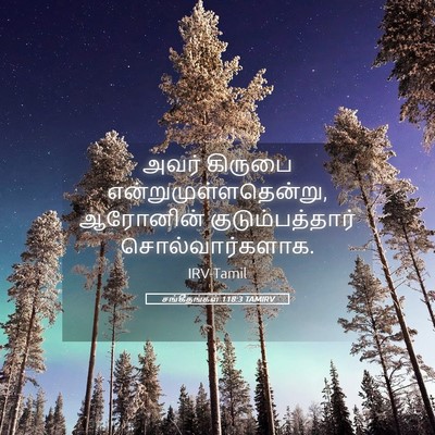 Picture 05 - சங்கீதங்கள் 118:3 TAMIRV - அவர் கிருபை - Bible Verse Picture