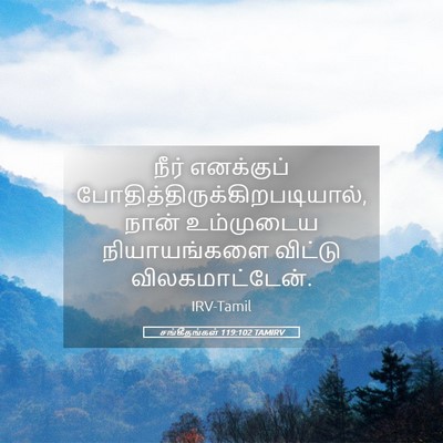 Picture 05 - சங்கீதங்கள் 119:102 TAMIRV - நீர் எனக்குப் - Bible Verse Picture