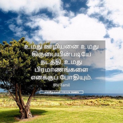 Picture 05 - சங்கீதங்கள் 119:124 TAMIRV - உமது ஊழியனை உமது - Bible Verse Picture