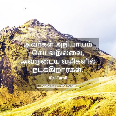 Picture 05 - சங்கீதங்கள் 119:3 TAMIRV - அவர்கள் அநியாயம் - Bible Verse Picture