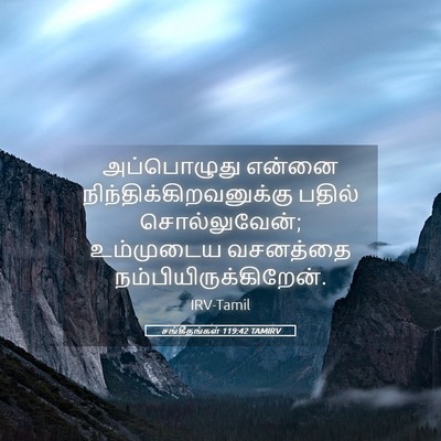 Picture 05 - சங்கீதங்கள் 119:42 TAMIRV - அப்பொழுது என்னை - Bible Verse Picture