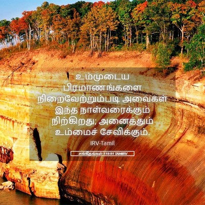 Picture 05 - சங்கீதங்கள் 119:91 TAMIRV - உம்முடைய - Bible Verse Picture