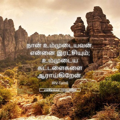 Picture 05 - சங்கீதங்கள் 119:94 TAMIRV - நான் உம்முடையவன், - Bible Verse Picture